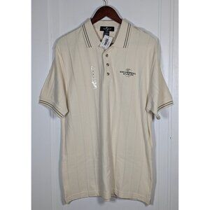 NEW Vintage Universal Studios Polo Shirt Theme Park Mens Size Small NWT Cream